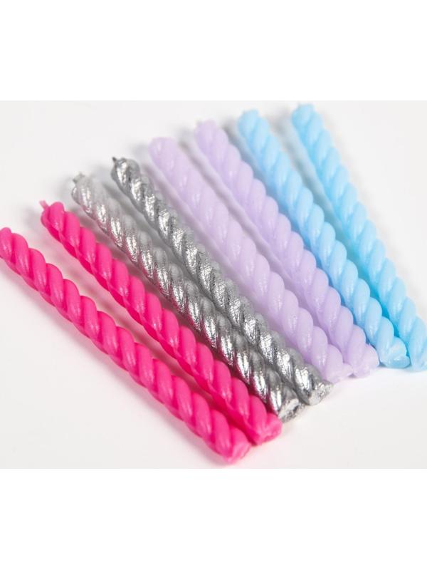 Набор витых свеч в торт 8 шт 