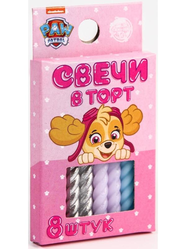 Набор витых свеч в торт 8 шт 