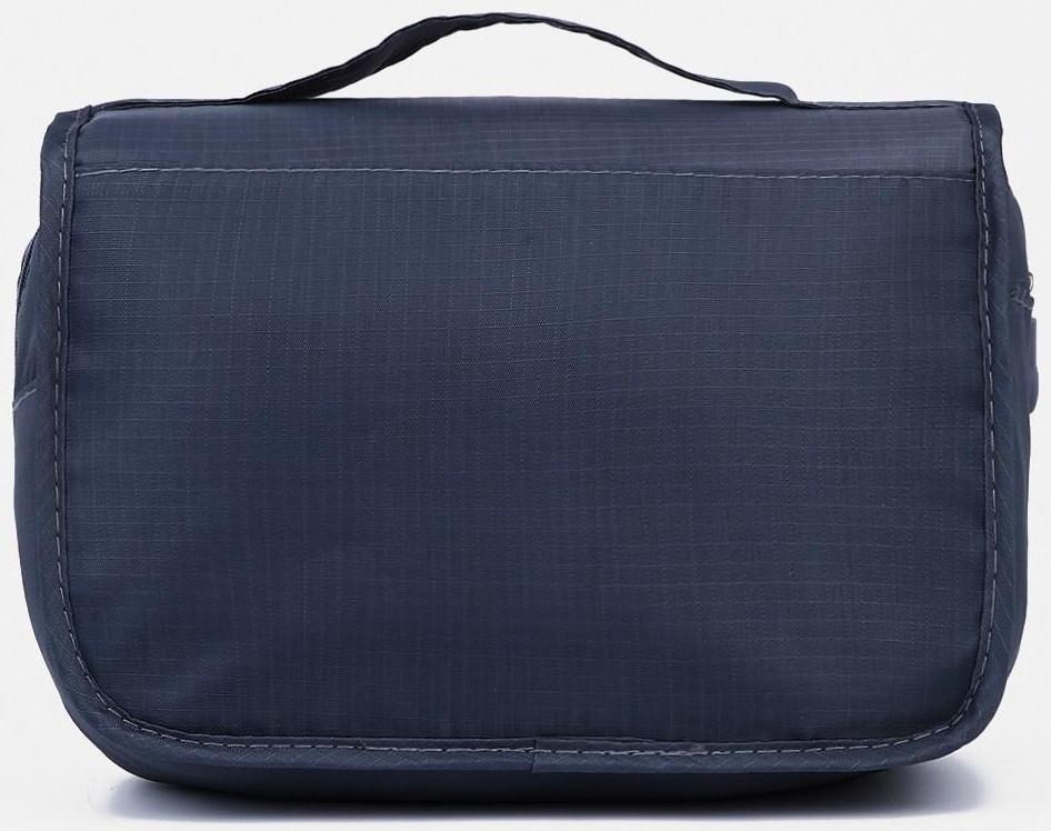 Косметичка-несессер на липучках, с крючком, цвет серый