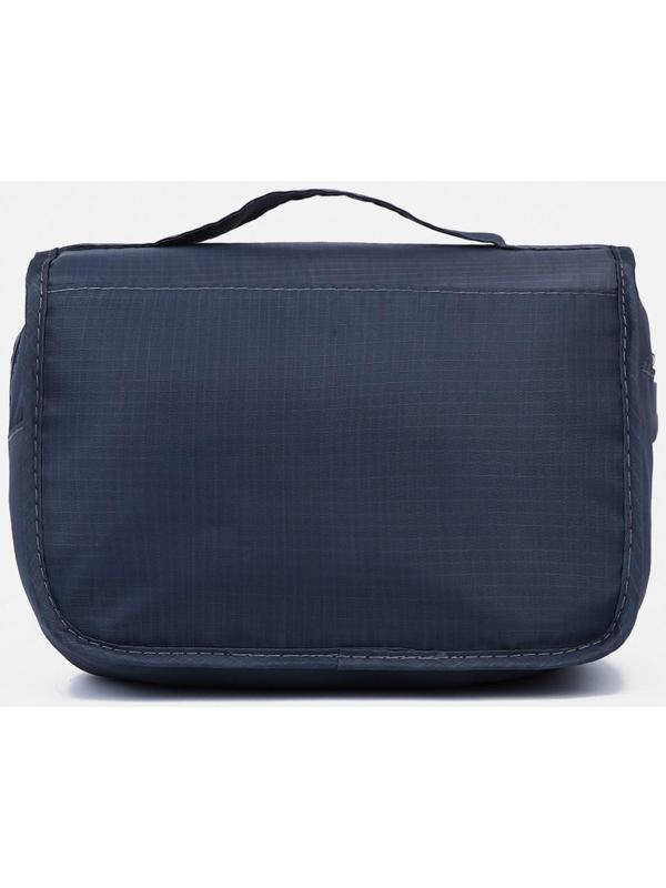 Косметичка-несессер на липучках, с крючком, цвет серый