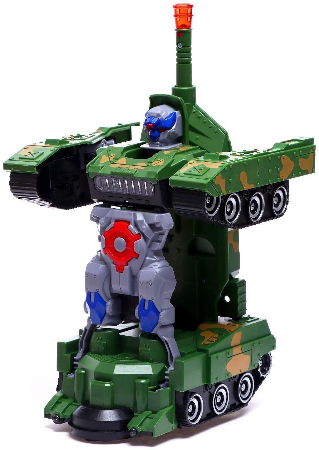 Робот «Танк», трансформируется, световые и звуковые эффекты, работает от батареек