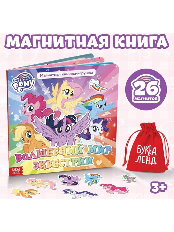 Магнитная книга с заданиями «Волшебный мир Эквестрии», 8 стр., 26 магнитов, My Little Pony