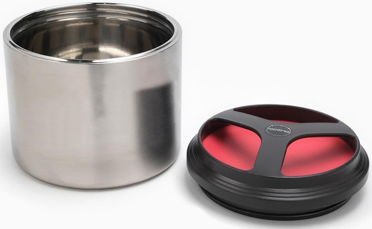 Термос для еды 900 мл, сохраняет тепло 24 ч, 15.5 х 15 см, красный