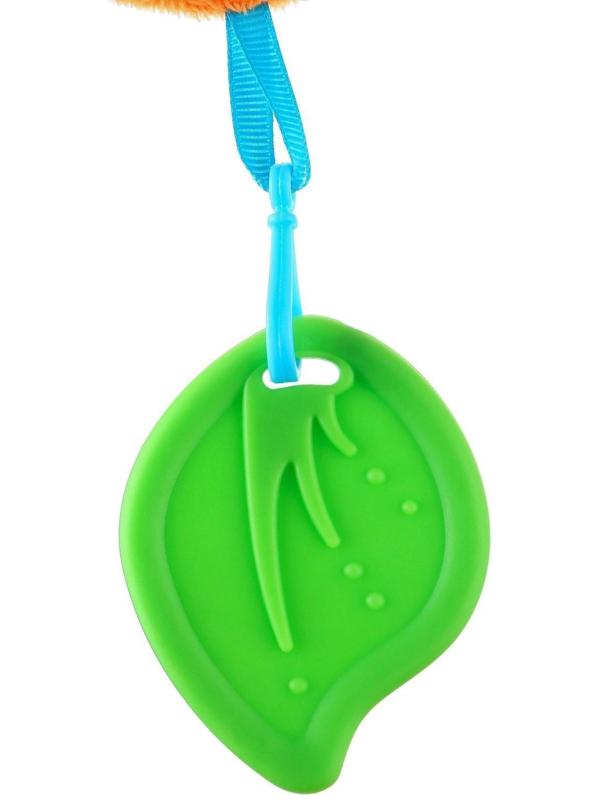 Растяжка - погремушка мягкая на кроватку/коляску «Зайка», 30 - 45 см