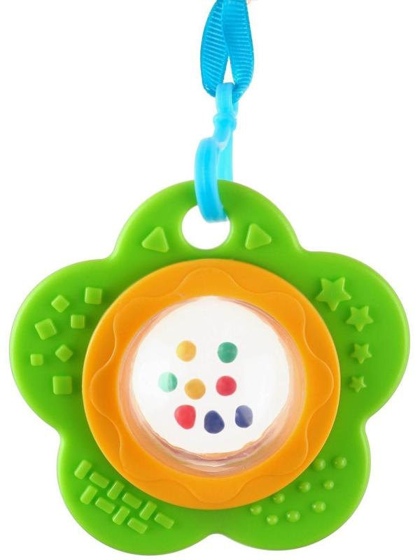 Растяжка - погремушка мягкая на кроватку/коляску «Зайка», 30 - 45 см