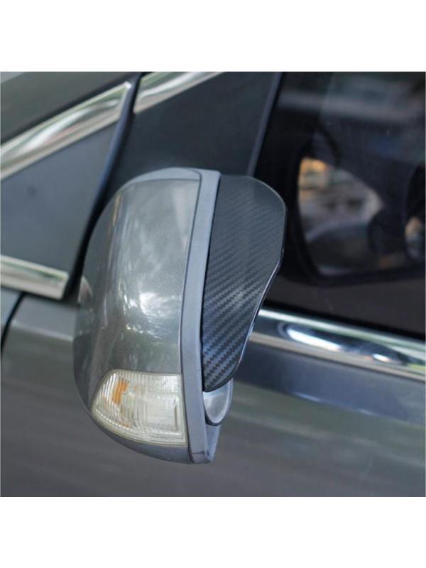 Козырек на зеркало заднего вида, универсальный, под карбон, набор 2 шт