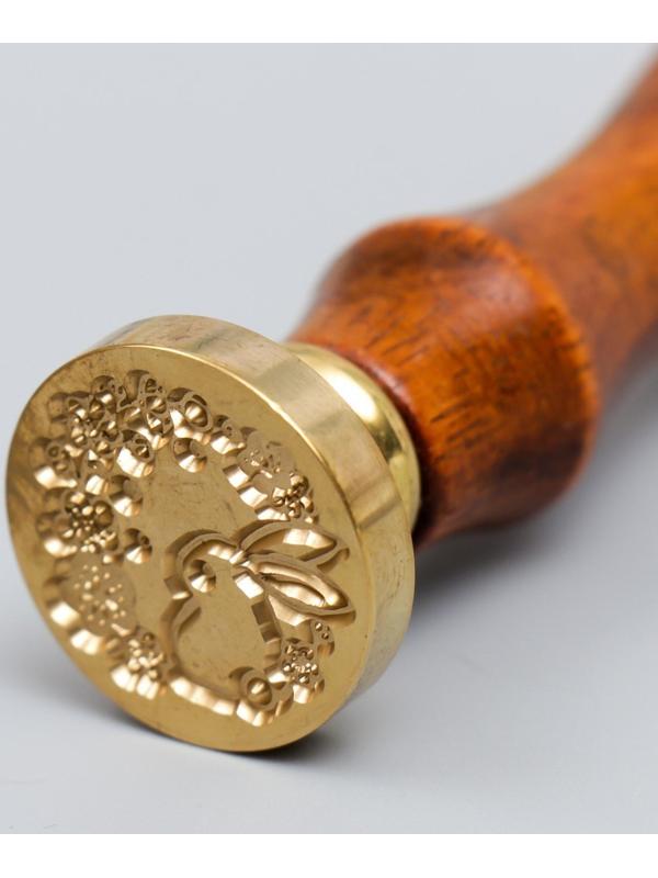 Печать для сургуча с деревянной ручкой 