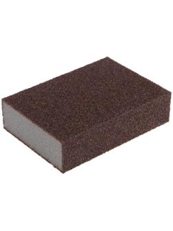 Губка абразивная шлифовальная ТУНДРА, мягкая, 100 х 70 х 25 мм, P60
