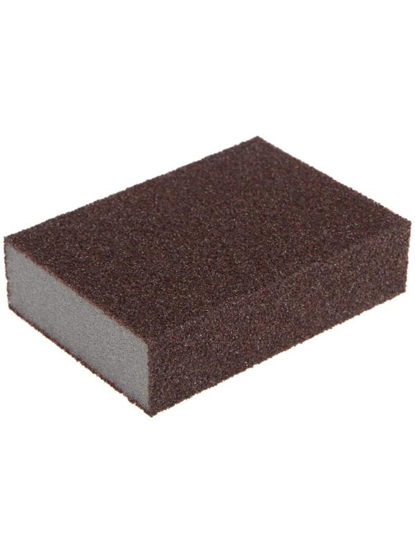 Губка абразивная шлифовальная ТУНДРА, мягкая, 100 х 70 х 25 мм, P60