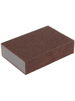 Губка абразивная шлифовальная ТУНДРА, мягкая, 100 х 70 х 25 мм, P80