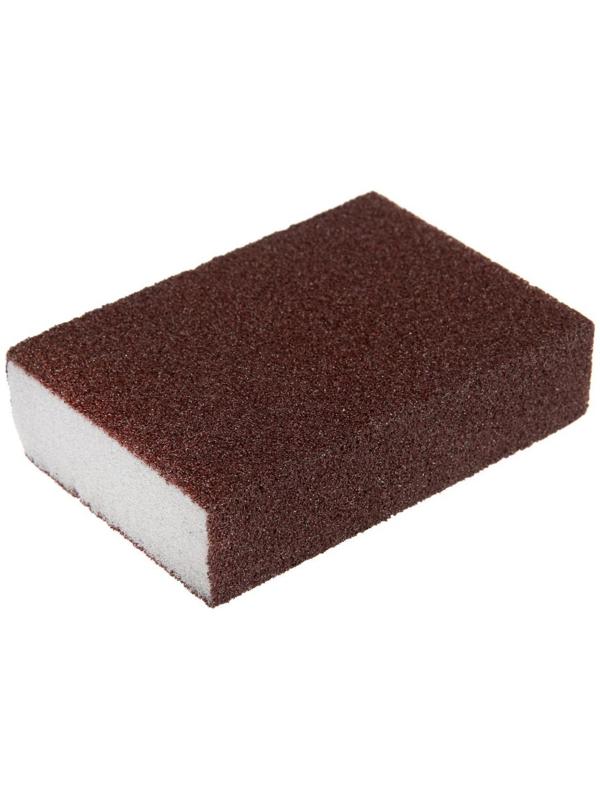 Губка абразивная шлифовальная ТУНДРА, мягкая, 100 х 70 х 25 мм, P100