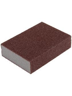 Губка абразивная шлифовальная ТУНДРА, мягкая, 100 х 70 х 25 мм, P120