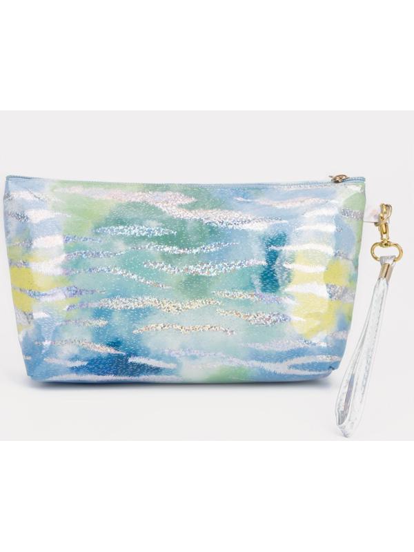 Косметичка на молнии, цвет голубой