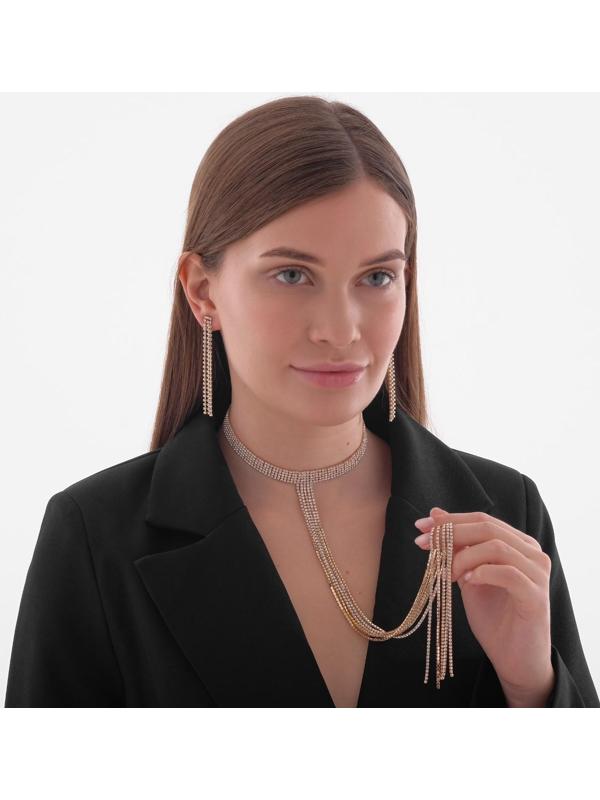 Набор 2 предмета: серьги, колье 