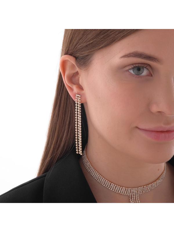 Набор 2 предмета: серьги, колье 