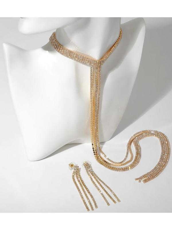 Набор 2 предмета: серьги, колье 