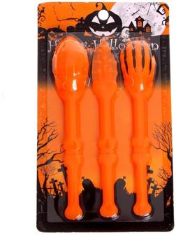 Набор приборов «Хеллоуин» вилка, нож, ложка