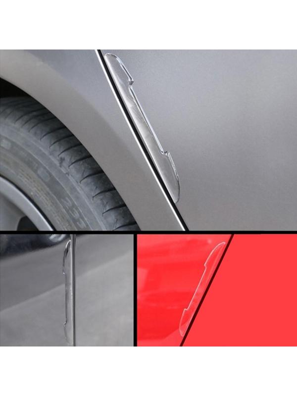 Накладка на двери, 15×1,7 см, противоударная, прозрачная, набор 4 шт