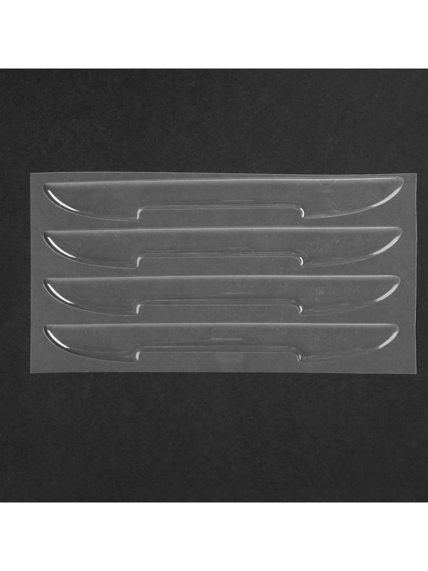 Накладка на двери, 15×1,7 см, противоударная, прозрачная, набор 4 шт
