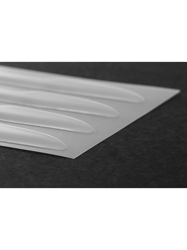 Накладка на двери, 15×1,7 см, противоударная, прозрачная, набор 4 шт