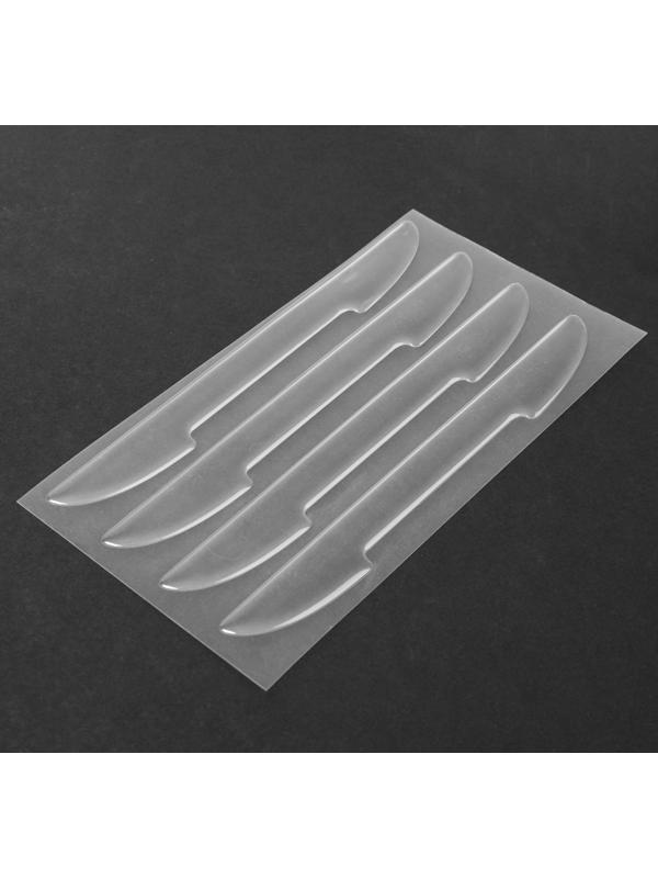 Накладка на двери, 15×1,7 см, противоударная, прозрачная, набор 4 шт