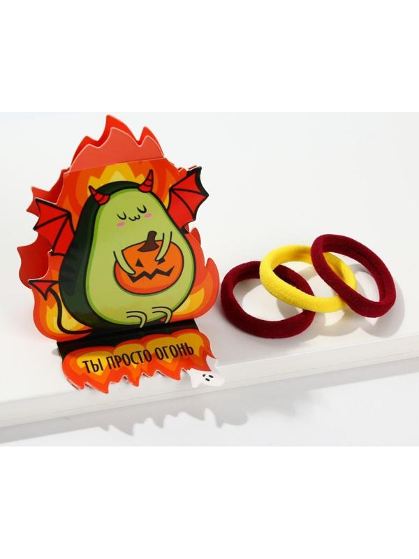 Резинки для волос «Авокад дьявола», 3 шт., d = 4 см