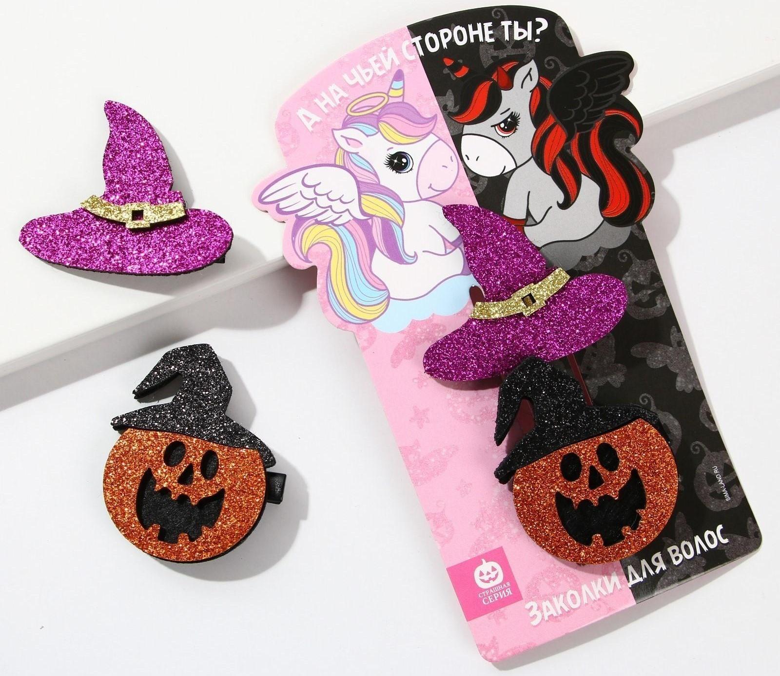 Заколки для волос «А на какой стороне ты?», набор 2 шт.