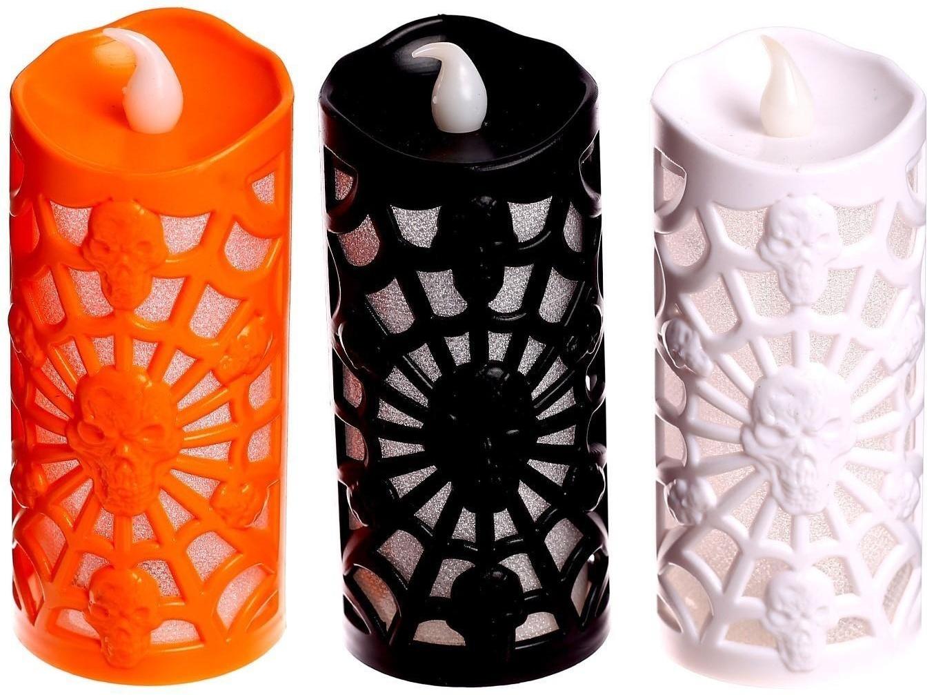 Свеча светодиодная «Паутина», цвета МИКС