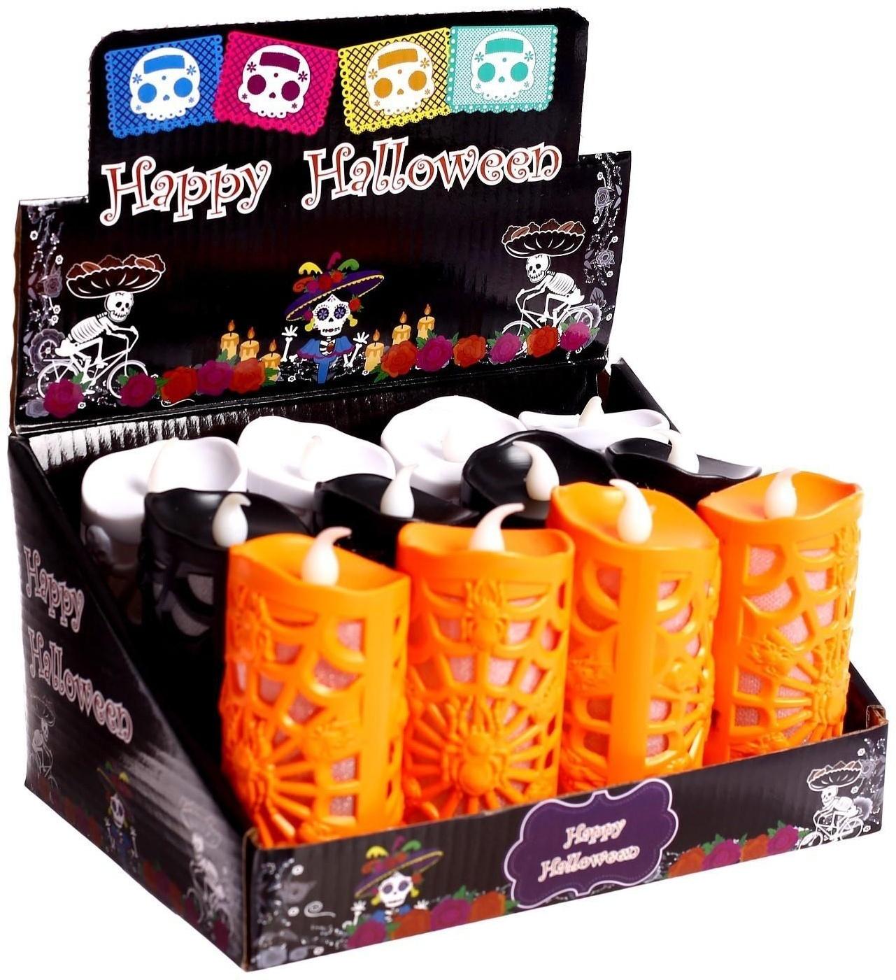 Свеча светодиодная «Паутина», цвета МИКС