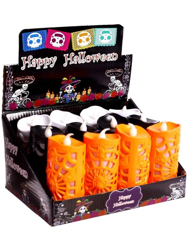 Свеча светодиодная «Паутина», цвета МИКС