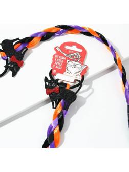 Цветная прядь-косичка на резинке «Для котика и девять жизней не жалко», 40 см