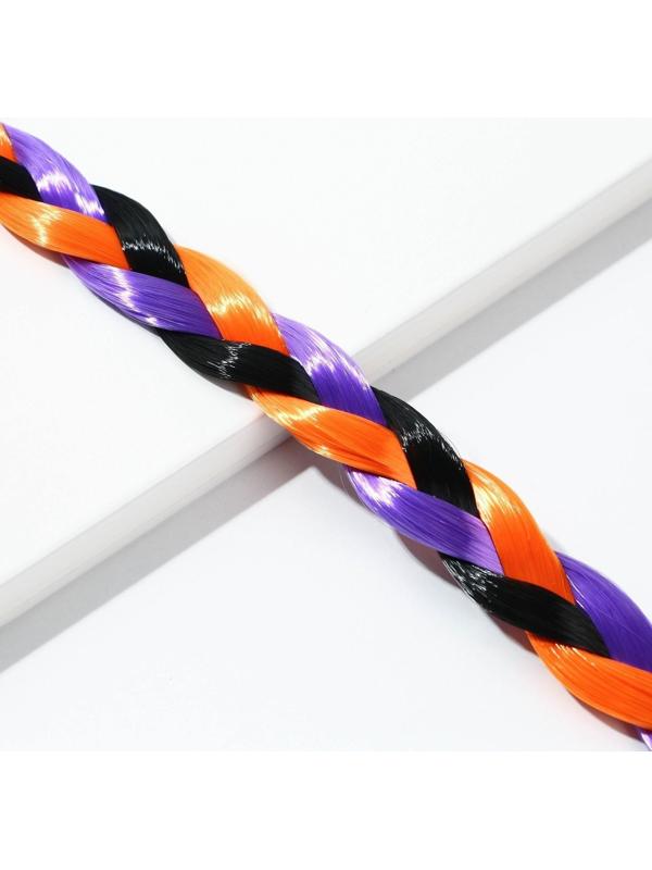 Цветная прядь-косичка на резинке «Для котика и девять жизней не жалко», 40 см