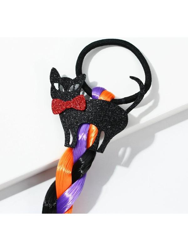 Цветная прядь-косичка на резинке «Для котика и девять жизней не жалко», 40 см