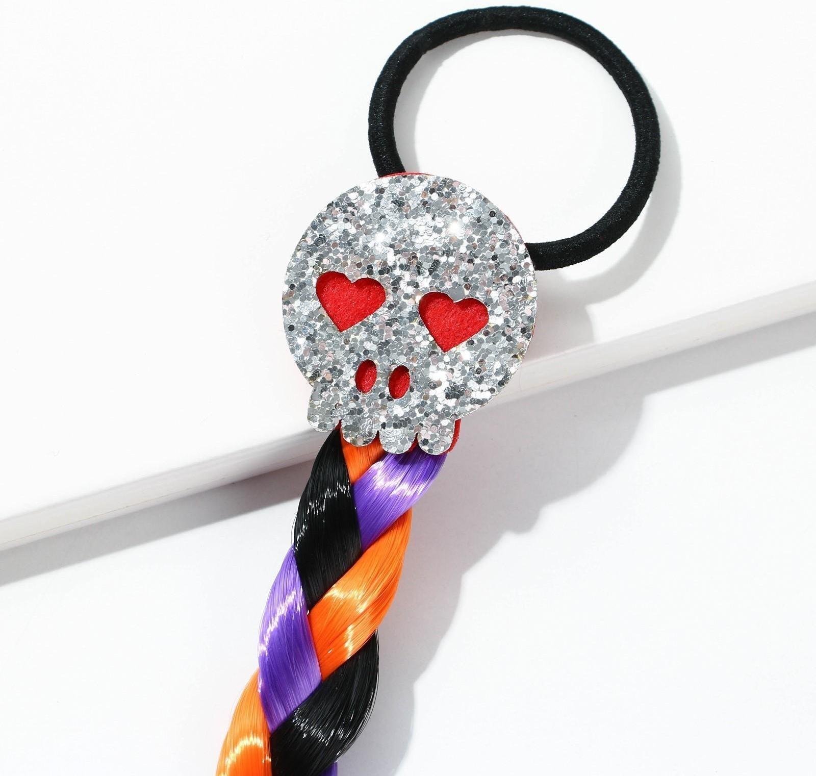 Цветная прядь-косичка на резинке «Расцветай изнутри», 40 см.