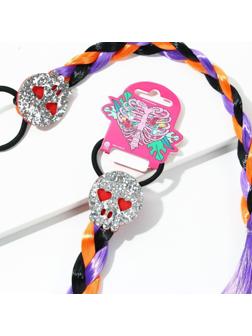 Цветная прядь-косичка на резинке «Расцветай изнутри», 40 см.