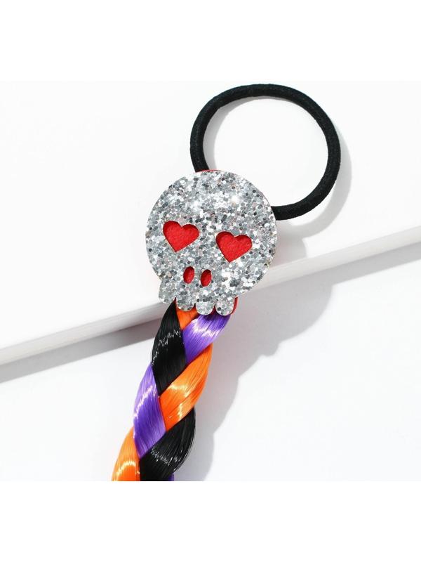 Цветная прядь-косичка на резинке «Расцветай изнутри», 40 см.