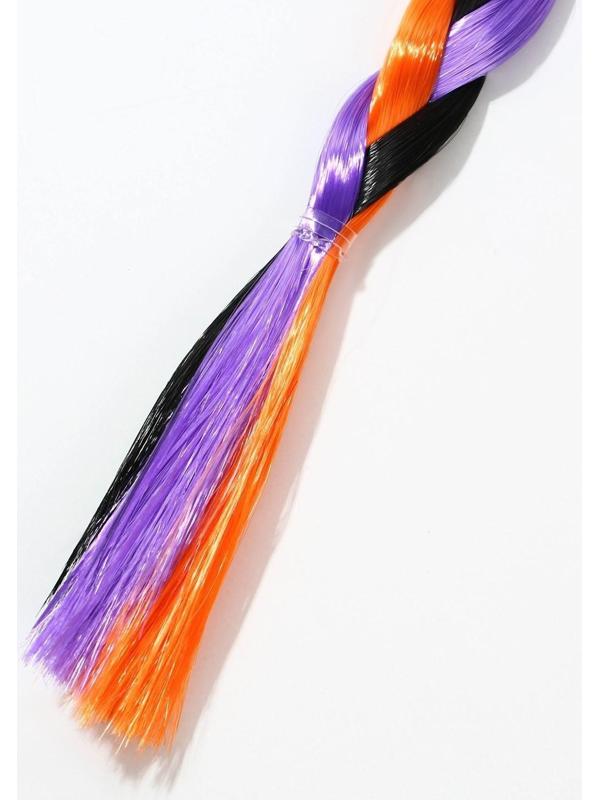 Цветная прядь-косичка на резинке «Расцветай изнутри», 40 см.