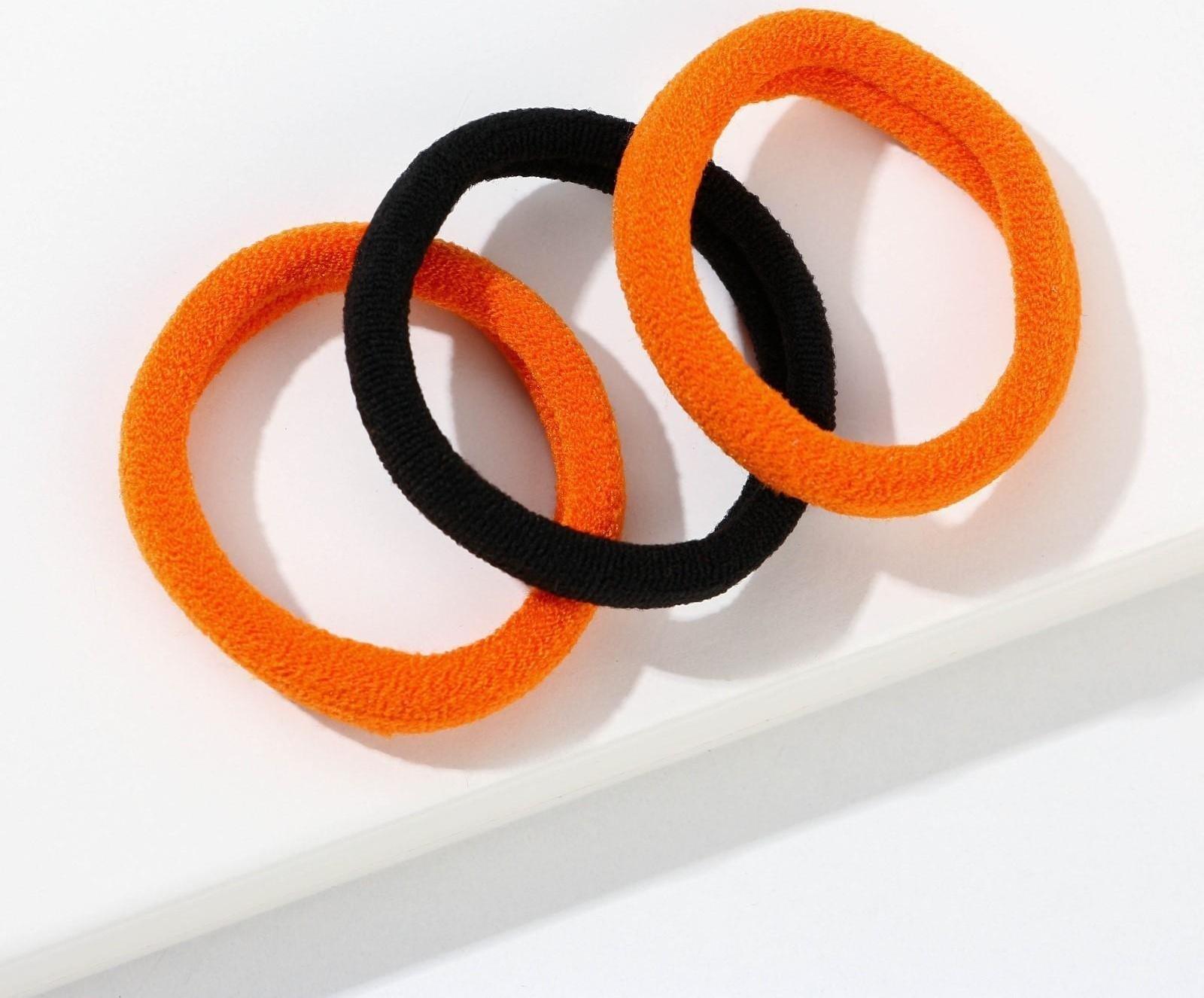 Резинки для волос и заколка «Happy Halloween party», набор 3 предмета, d = 4 см