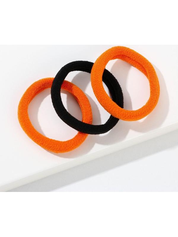 Резинки для волос и заколка «Happy Halloween party», набор 3 предмета, d = 4 см