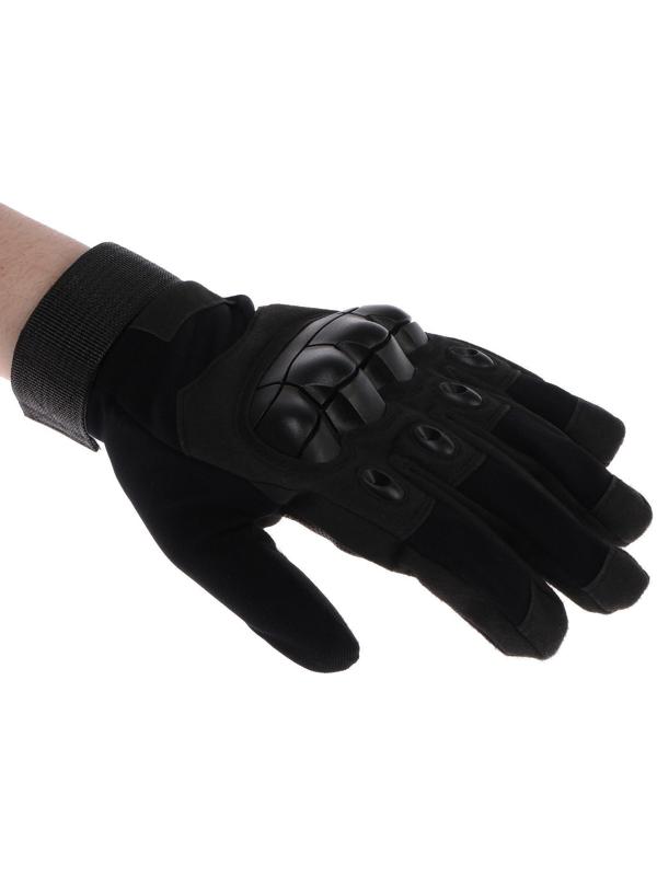 Перчатки мотоциклетные с защитными вставками, размер М, черный