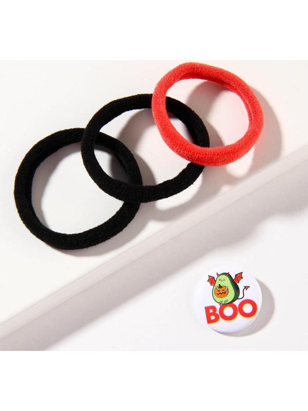 Резинки для волос и значок «А ты хочешь быть авокадо?», набор 3 предмета