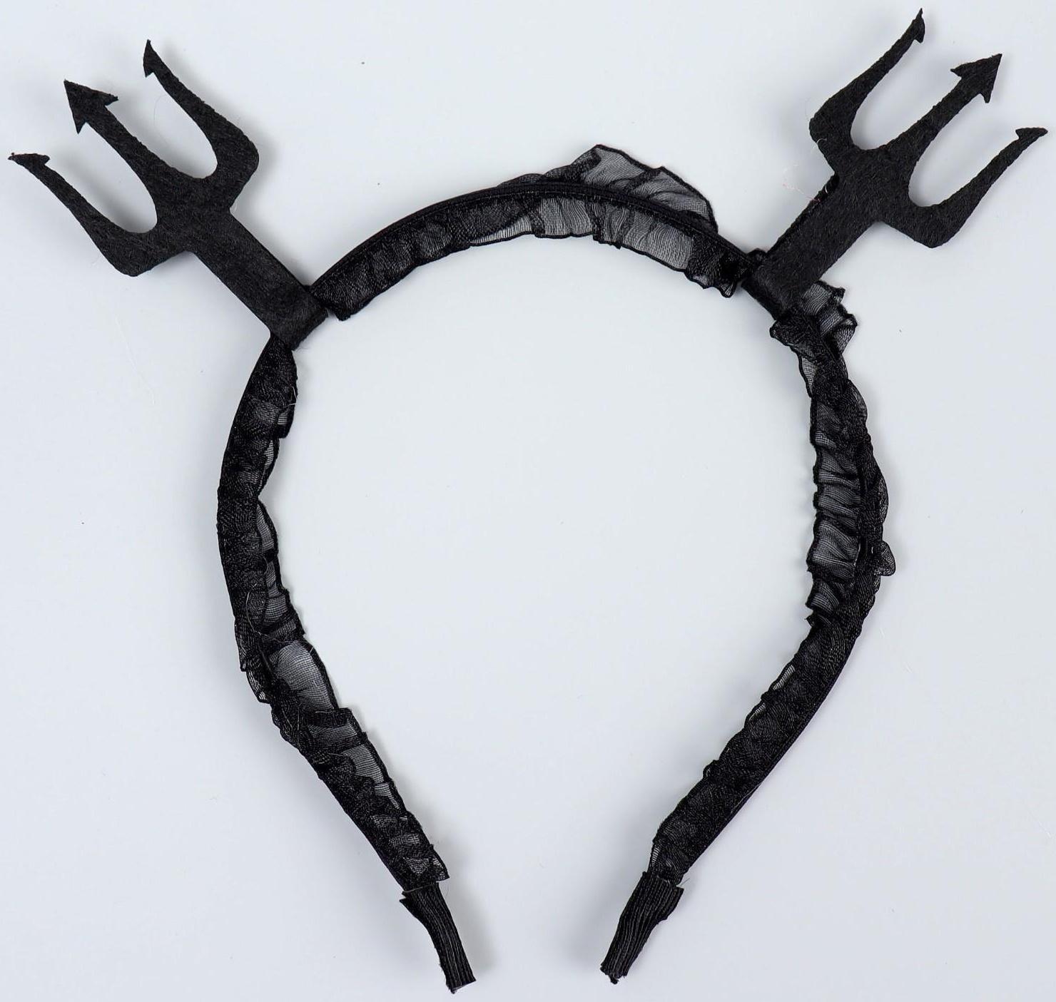 Карнавальный ободок «Гори огнем», чёрный