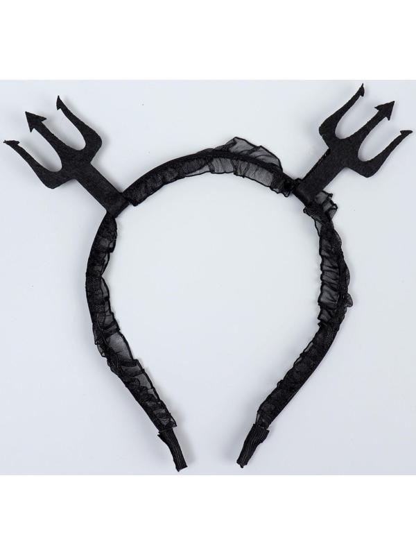 Карнавальный ободок «Гори огнем», чёрный