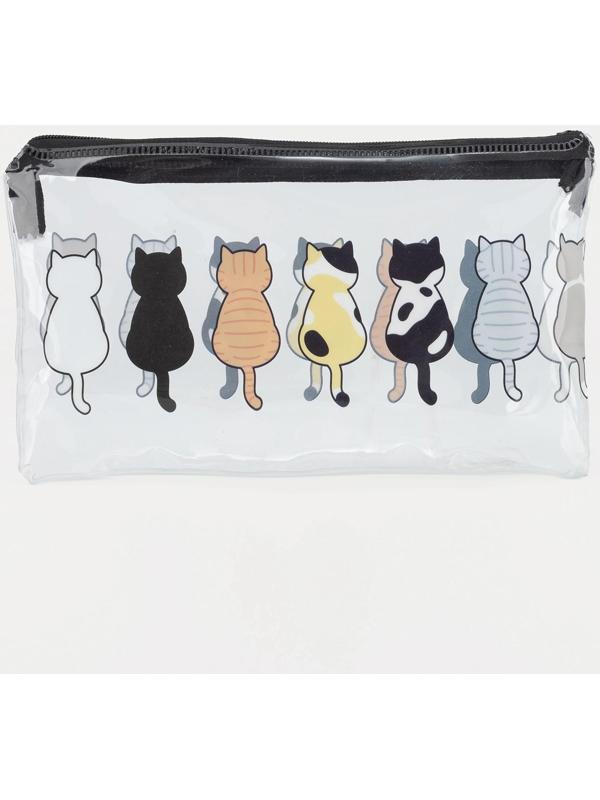 Косметичка на молнии, цвет прозрачный