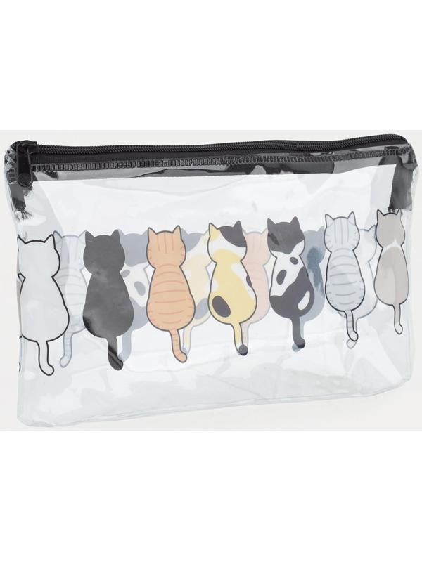 Косметичка на молнии, цвет прозрачный