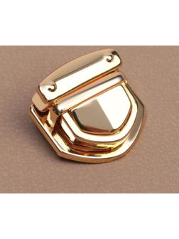 Застёжка для сумки, 3,3 × 3 см, цвет золотой