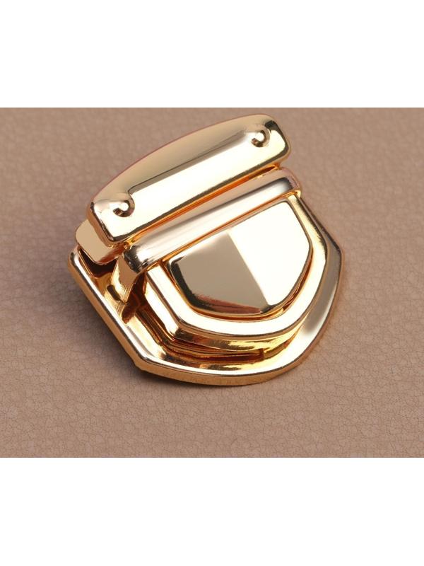 Застёжка для сумки, 3,3 × 3 см, цвет золотой
