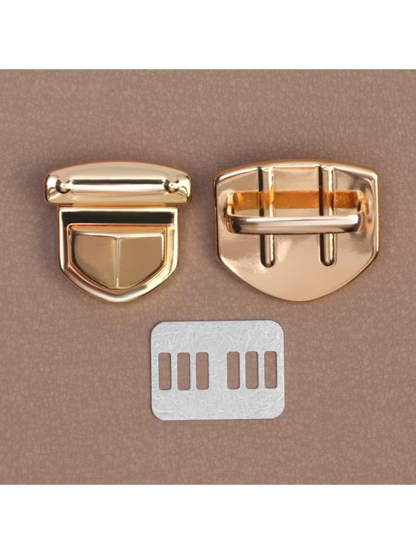 Застёжка для сумки, 3,3 × 3 см, цвет золотой