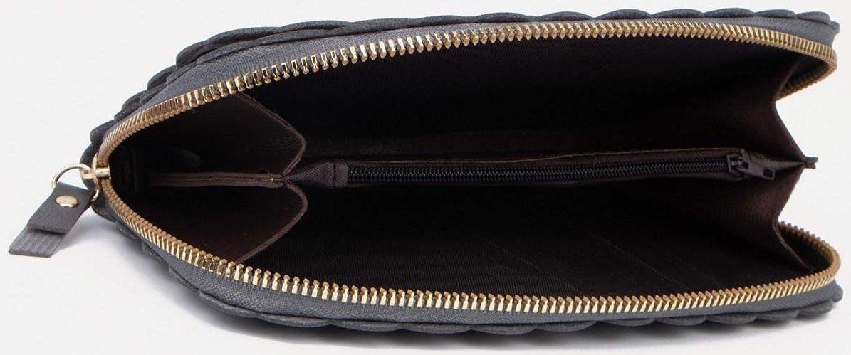 Кошелёк на молнии, цвет серый