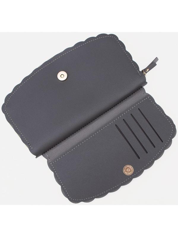 Кошелёк на молнии, цвет серый